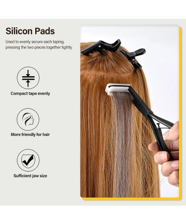 Gomake Tape in Hair Extension Tools Kit - Stainless Steel Sealing Clamp Plier, Tape Remover Scraper, Hair Clips & Styling Tools | For Human Hair Extensions - Black - Buy Online on GoSupps.com