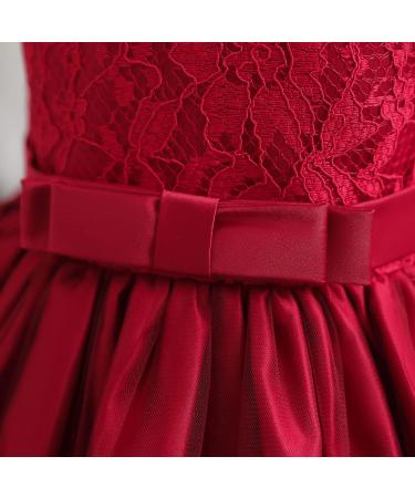 NNJXD Baby Girls Flower Princess Birthday Party Dress 648 Red-a | Size 3-4 Years - Buy Online on GoSupps.com