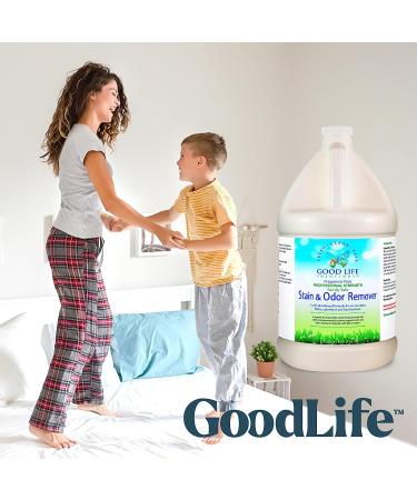 Good Life Solutions Natural Odor and Stain Remover Spray - Eco-Friendly Cleaner for Home, Carpet, Upholstery - Child and Pet Safe - 1 Gallon - Buy Online on GoSupps.com