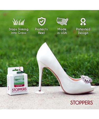 GoGoHeel STOPPERS Heel Protectors - Prevent Grass Sinking | 4 Size Set | Clear - Ideal for Outdoor Events - Buy Online on GoSupps.com