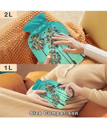NAANLE 2L Transparent Hot Water Bottle with Cover | Pain Relief for Menstrual Cramps | Heat & Cold Therapy for Hands & Feet - Buy Online on GoSupps.com