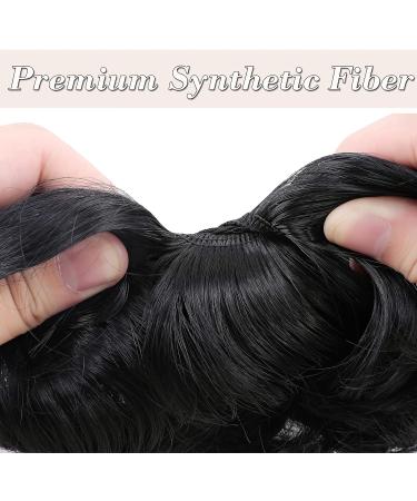 Jet Black Synthetic Hair Bun Extension - 45g Messy Updo Ponytail Scrunchie for Women - Buy Online on GoSupps.com