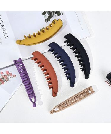 6-Piece Large Banana Hair Clips for Thick Hair - Non-Slip Ponytail Holder in 6 Mix Colors - Buy Online on GoSupps.com