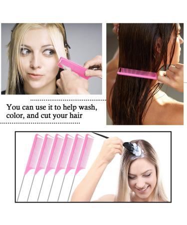30-Piece Pink Parting Comb Set for Braids Hair - Heat Resistant Teasing Combs with Stainless Steel Pintail - Buy Online on GoSupps.com