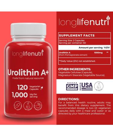 LongLifeNutri NMNH 300 mg & Urolithin A+ 1000 mg Bundle 120 Veg Capsules Each 2-Month Supply Cellular Energy & Longevity Support Lab Tested Made in USA - Buy Online on GoSupps.com