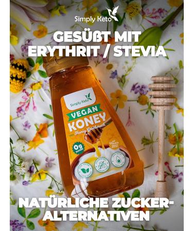 Simply Keto Kone - Vegan Honey-Taste Syrup | Sugar-Free 1.5g KCAL 0g Net Carbs Sweetened with Erythrit & Stevia | Keto & Lower Carb - Buy Online on GoSupps.com