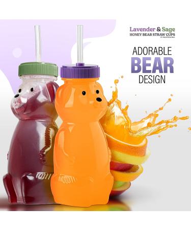 Honey Bear Straw Cup 8 oz - Baby Led Weaning & Toddler Cup Set (2) | Leak Proof, BPA Free, Easy to Hold - Buy Online on GoSupps.com