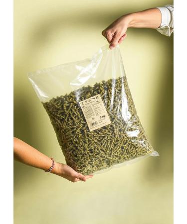 KoRo - Organic green pea fusilli 2 kg - Pasta made from pea flour and flax seeds - High in protein - Large 2kg pack - Buy Online on GoSupps.com