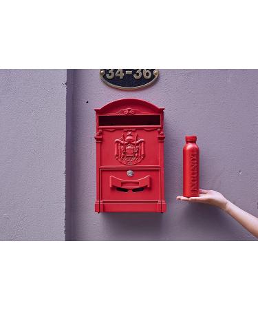 London Red Plant-based Eco Friendly Water Bottle with English Spring Water - 500ml - Buy Online on GoSupps.com