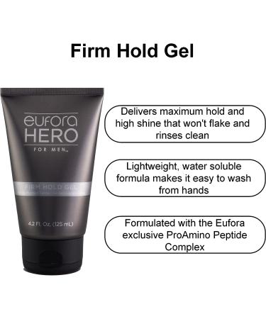 Eufora Hero For Men Firm Hold Gel 4.2 oz | Strong Hold Styling Gel - Buy Online on GoSupps.com