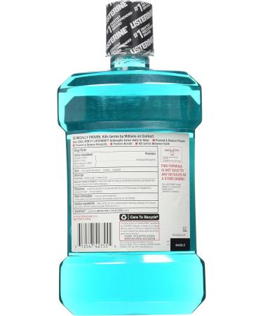 Listerine Antiseptic Cool Mint Mouthwash 1.5 L 50.72 oz (Pack of 2) - 100.44 Fl Oz Total - Buy Online on GoSupps.com