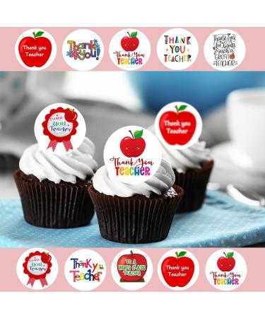 20 x Pre-Cut ThankYou Teacher School Edible Wafer Cupcake Toppers Cake Decoration Decor - Buy Online on GoSupps.com