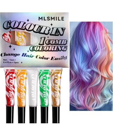 Washable Hair Dye - Temporary Hair Color for Dark Hair 5 Pack | Temporary Hair Dye Hair Coloring Chalk Washable Color Instant Hair Cream for Concert - Buy Online on GoSupps.com