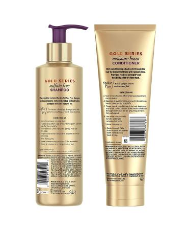 Pantene Pro-V Gold Series Shampoo and Conditioner Kit with Argan Oil - Sulfate Free  17.9 fl oz - for Natural & Curly Hair - Buy Online on GoSupps.com