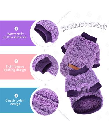 2 Pack X-Small Dog Clothes for Chihuahua, Yorkie, Cat - Purple Red Sweater and Shirt Set - Buy Online on GoSupps.com