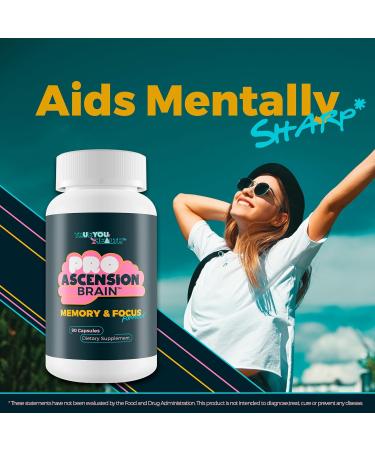 Pro Ascension Brain - Memory & Focus Formula - Cognitive Support Brain Supplement - Advanced Nootropic Brain Booster Pills for Enhanced Mental Performance Memory Concentration & Focus - Buy Online on GoSupps.com