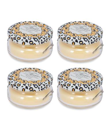 Tyler Bright Yellow 3.4 Ounce Glass Aromatherapy Scented Jar Candle Pack of 4 Pineapple Crush