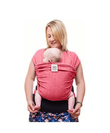 Baby Sling Wrap Premium Baby Carrier Newborn to Toddler - Original Stretchy Baby Wrap Carrier | One Size Fits All | Cozy & Soothing for Babies | Pink by Funki Flamingo