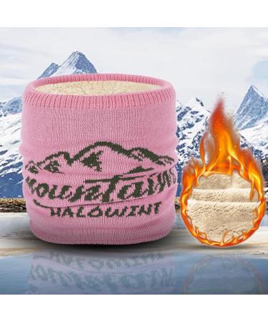Clicitina Winter Wool Lined Knit Bib for Women & Men - Pink One Size | Shop Internationally - Buy Online on GoSupps.com