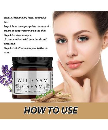 Organic Wild Yam Cream | Hydrating Night Cream for Men & Women | Natural Moisturizer - 3pcs for Soft Skin - Buy Online on GoSupps.com
