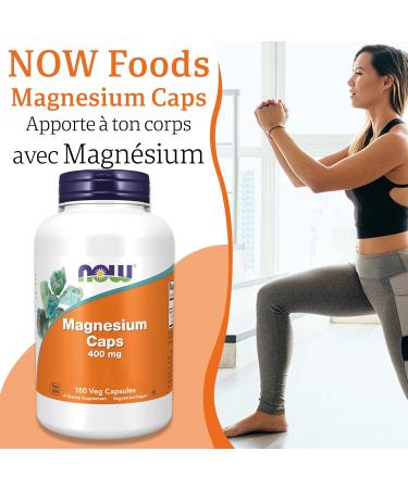 Now Foods Magnesium Caps 400 mg 180 Vegan Caps Lab Tested Minerals Gluten Free Soy Free Vegetarian - Buy Online on GoSupps.com