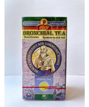 Bronchial Cyprian Herbal Tea | Upper and Lower Respiratory System | Lungs | Pure Natural Herbal Tea Grown in Europe (20 Tea Bags 40g) - Buy Online on GoSupps.com