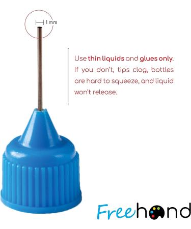 Precision Tip Applicator Bottle Four 1 Oz. Bottles and 12 Tips for Multi-Purpose Use - Buy Online on GoSupps.com
