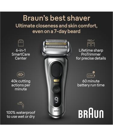 Braun Series 9 PRO+ Electric Shaver 5 Pro Shave Elements & Precision Long Hair Trimmer & Powercase compatible with Series 8 and 9 Electric Shavers charges for up to 6 weeks Shaver + ELECTRIC_SHAVER 9484pc - Buy Online on GoSupps.com