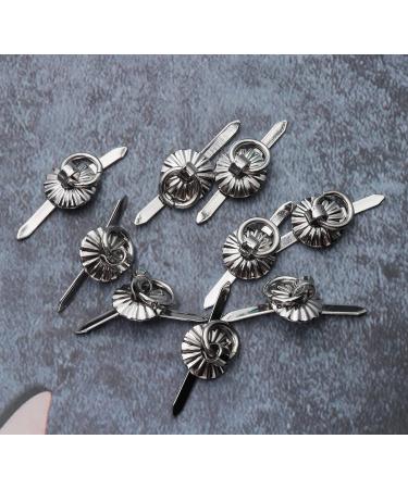 Ruwado 40 Pcs Brad Fastener with Pull Ring Small Metal Vintage Paper Fasteners Rings for Crafting Art DIY Board Drawer Project Decoration Supplies Accessories - Buy Online on GoSupps.com