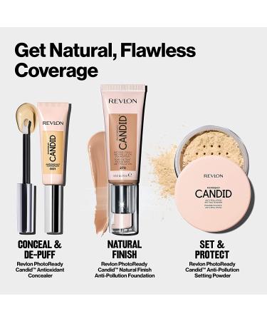 Revlon PhotoReady Candid Natural Finish Foundation 120 Buff 0.75 Fl Oz - Anti-Pollution, Antioxidant, Anti-Blue Light Formula (Pack of 1) - Buy Online on GoSupps.com