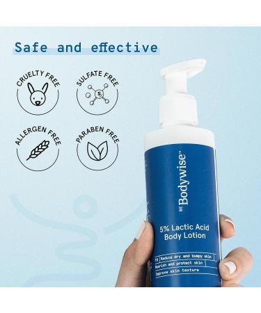 Be_Bodywise 5% AHA Body Lotion 200ml - 48Hr Moisture Improves Skin Texture with Lactic Acid & Aloe Vera - Buy Online on GoSupps.com
