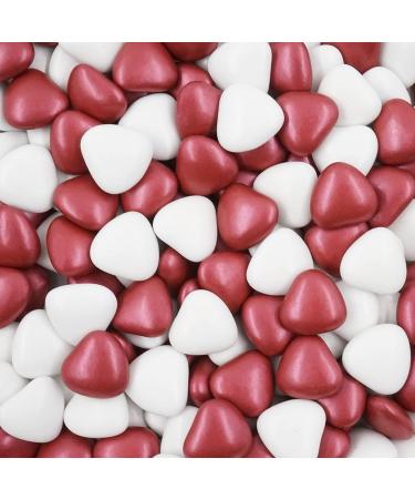 Shop 1kg Chocolate Cherry Mix - Luxurious White-Bordeaux Pearl Heart Dragees for Weddings & Christmas - Perfect Guest Gifts & Candy Bar Sweets - Buy Online on GoSupps.com