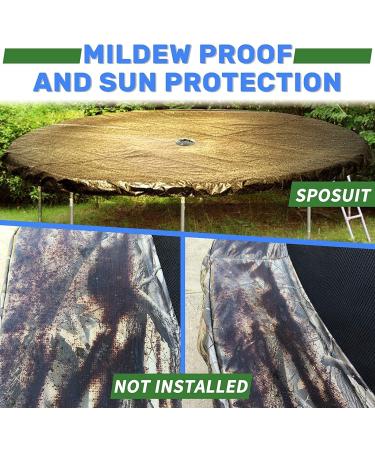 Sposuit 12/14/15ft Trampoline Cover - Rainproof UV Resistant Protection for Round Trampolines | Wear-Resistant Gravity Material | 12 FT - Buy Online on GoSupps.com
