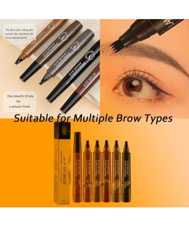 Glowly Secret Glowly Secret Waterproof Natural Eyebrow Pen Glowly Secret Brow Pencil Glowly Secret Waterproof Eyebrow Pen (Dark Brown+Light Brown) - Buy Online on GoSupps.com