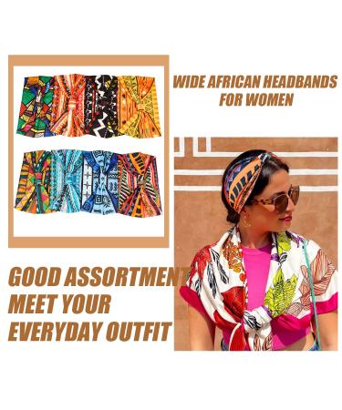 Yeshan African Headbands for Women - Wide Boho Headwraps Pack of 8 - Non Slip Turban for Hair - Perfect for Sports, Yoga, and Workouts - Buy Online on GoSupps.com