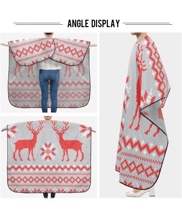 Waterproof Barber Cape - Geometric Reindeer & Cheetah Haircut Bib for Men & Women | Unisex Hair Cutting Cape - Buy Online on GoSupps.com