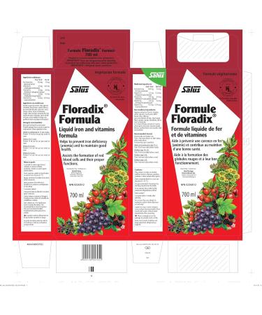 Salus Floradix Liquid Iron and Vitamins | Herbal Iron Supplement for Women Men and Children | Vegetarian Dairy-Free & Non-GMO (700ml) - Buy Online on GoSupps.com