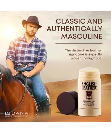 English Leather Deodorant for Men - Classic & Masculine with Long Lasting Citrus Aromatic & Woody Scent (2.6 Oz / 75 g) - Buy Online on GoSupps.com