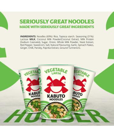 Kabuto Foods Ltd Kabuto Noodles Vegetable Laksa 6 Pack 6 x 65g Vegetarian & Gluten Free Instant Noodles - Buy Online on GoSupps.com