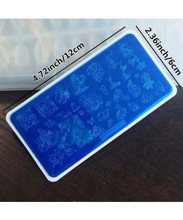 Cat Unicorn Nail Stamping Plate Set - 7pcs Cute Animal Design Stamper Kit with Star, Heart, Mermaid, Alien, Dinosaur Stamp Templates - Buy Online on GoSupps.com