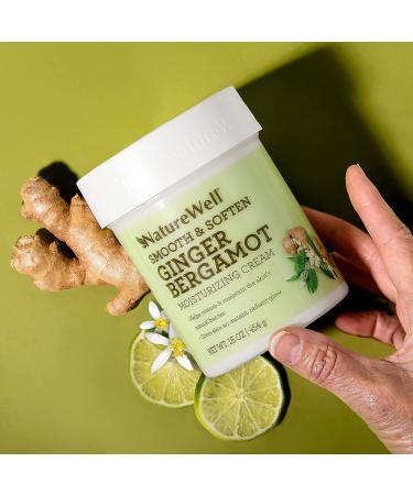 NATURE WELL Ginger Bergamot Moisturizing Cream - 16 Oz, For Face & Body, with Natural Oils & Extracts - Buy Online on GoSupps.com