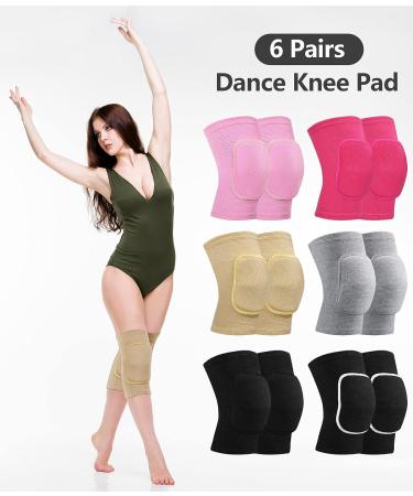 Eurzom Dance Knee Pads - 6 Pairs | Non Slip, Breathable, Protective Knee Brace for Dancers | Ideal for Dance, Sports, Yoga, Volleyball - Buy Online on GoSupps.com