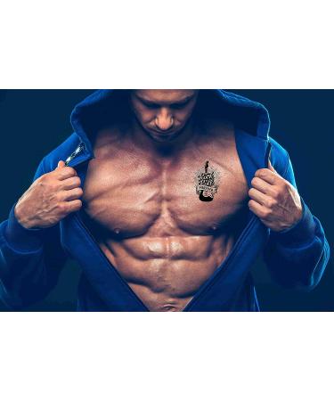 Artsure 6 Sheets Rock Festival Temporary Fake Tattoos for Men & Women - Guitar Ribbon Design - Neck, Arm, Chest - 3.7 x 3.7 Inch - Buy Online on GoSupps.com