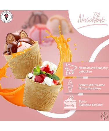 Ice cream cone | 150ml | 62x 76mm | 10 pieces | Muffin & Cupcake mold | Sauces and dips - Buy Online on GoSupps.com