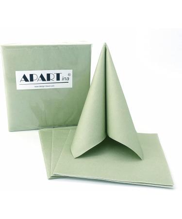 50 APARTina Fabric-Like Airlaid Napkins - Phalaris Natural Green 33x33 cm | Premium Quality International Shipping - Buy Online on GoSupps.com