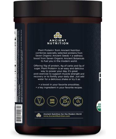 Ancient Nutrition Plant Based Protein Powder Plant Protein+ Chocolate Organic Vegan Superfoods Supplement 15g Protein Per Serving Gluten Free Paleo Friendly 12 Serving - Buy Online on GoSupps.com