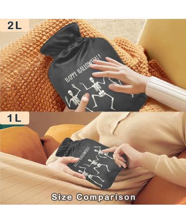 NAANLE Happy Halloween Hot Water Bottle - Transparent Hand/Foot Warmer for Pain Relief & Heat Therapy - 1L - Buy Online on GoSupps.com
