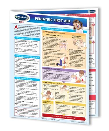 Pediatric First Aid Guide - Medical Quick Reference Guide by Permacharts