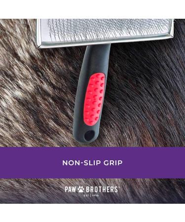 Paw Brothers Slicker Pet Grooming Brush - Professional Grade Tool for Long Hair Removal - Comfortable and Easy to Use - Buy Online on GoSupps.com