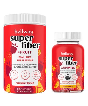Bellway Super Fiber Powder + Fruit Raspberry Lemon Super Fiber Gummies